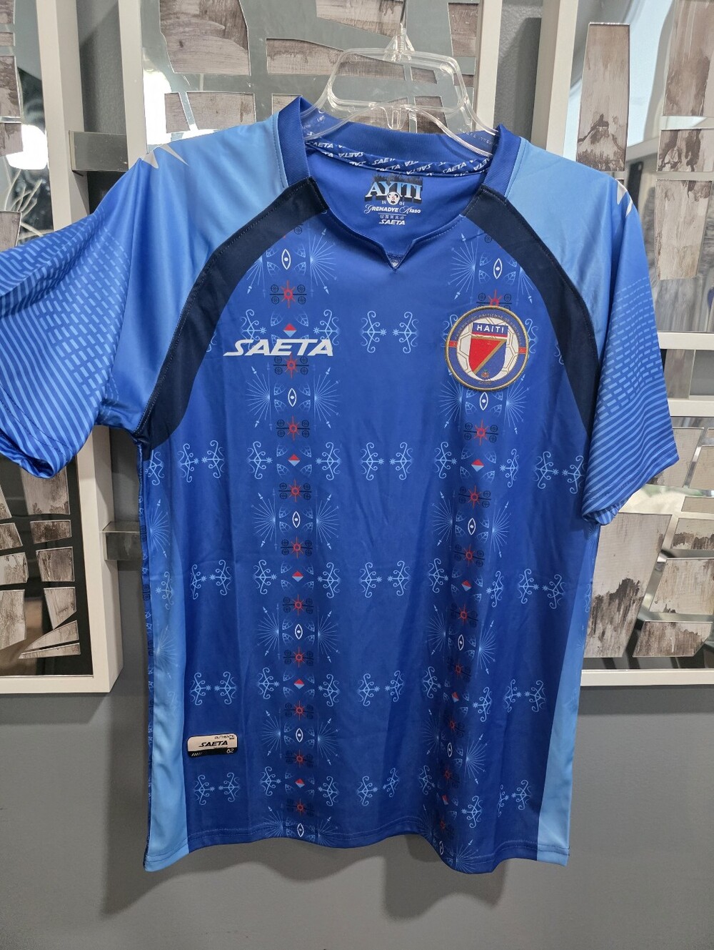 Haiti Men's Blue Short-Sleeve Soccer Jersey